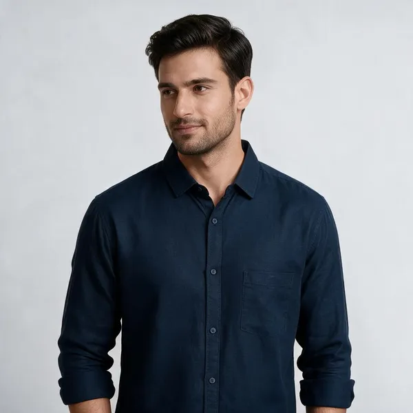 Navy_Linen_Plain_Shirt_for_Men