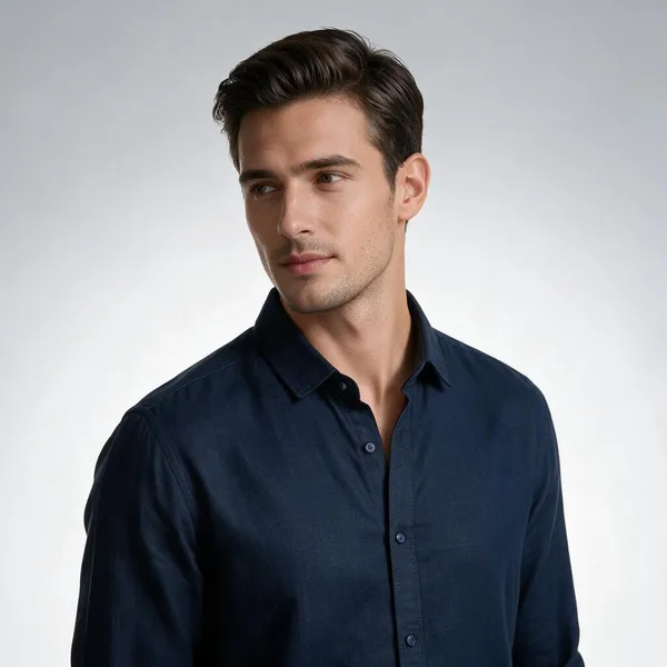 Navy_Linen_Plain_Shirt_for_Men