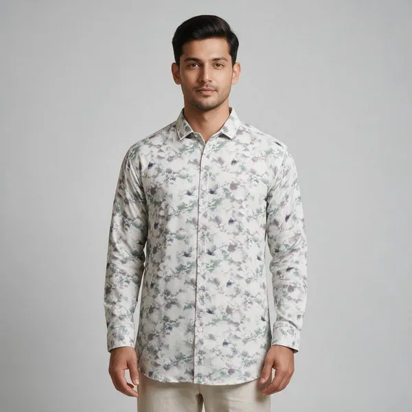 White_Printed_Straight_Shirt_For_Men