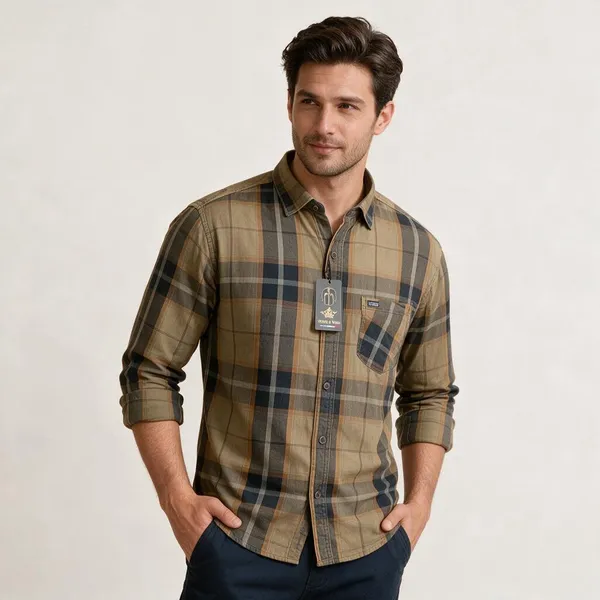 Beige_Plaid_Pattern_Bedsheet