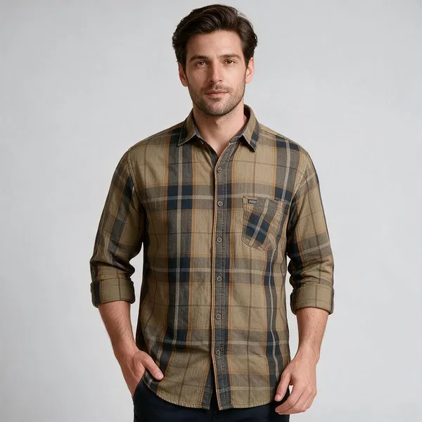 Beige_Plaid_Pattern_Bedsheet