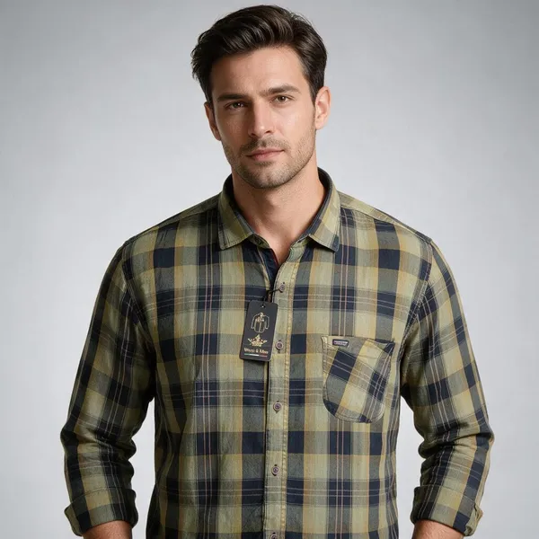 Olive_Cotton_Checked_Casual_Shirt_for_Men