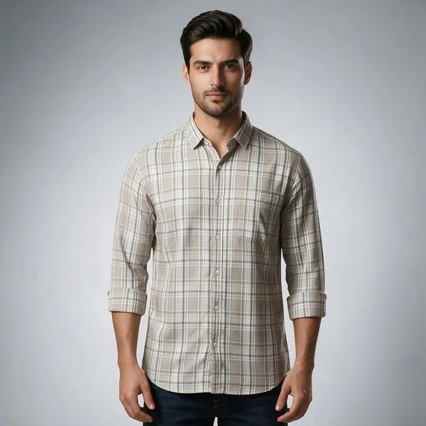 Grey_Checked_Casual_Shirt_for_Men