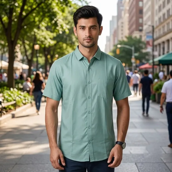 Mint_Green_Linen_Plain_Shirt_for_Men