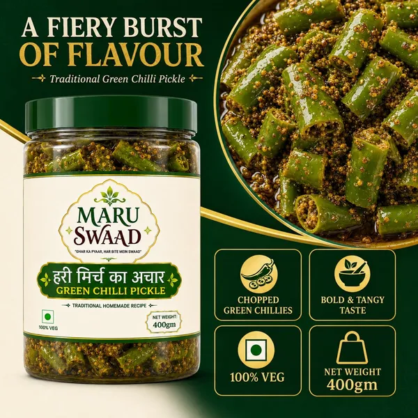 Maru_Swaad_Green_Chillies_Pickle_400_Grams