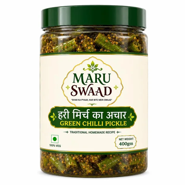 Maru_Swaad_Green_Chillies_Pickle_400_Grams