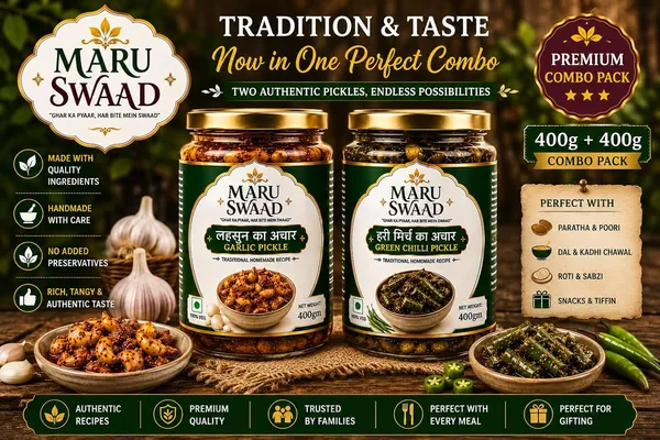 Maru_Swaad_Green_Chiilies_Garlic_Pickle_Combo_Pack_Of_2_400_Grams_Each