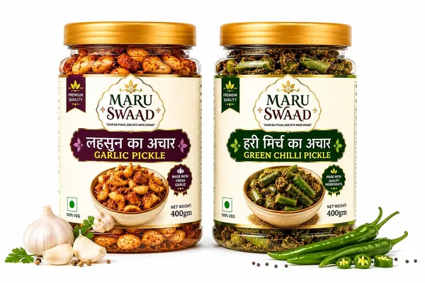 Maru_Swaad_Green_Chiilies_Garlic_Pickle_Combo_Pack_Of_2_400_Grams_Each