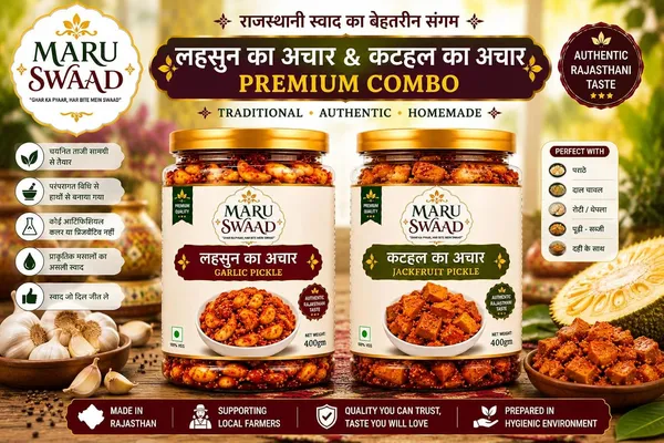 Maru_Swaad_Garlic_Kathal_Pickle_Combo_Pack_Of_2_400_Grams_Each