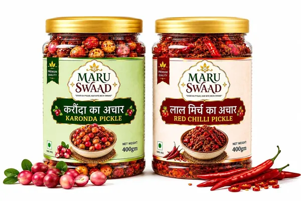 Maru_Swaad_Red_Chillies_Karonda_Pickle_Combo_Pack_Of_2_400_Grams_Each