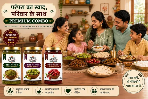 Maru_Swaad_Garlic_Chutney_Lasoda_Karonda_Pickle_Combo_Pack_Of_3_400_Grams_Each