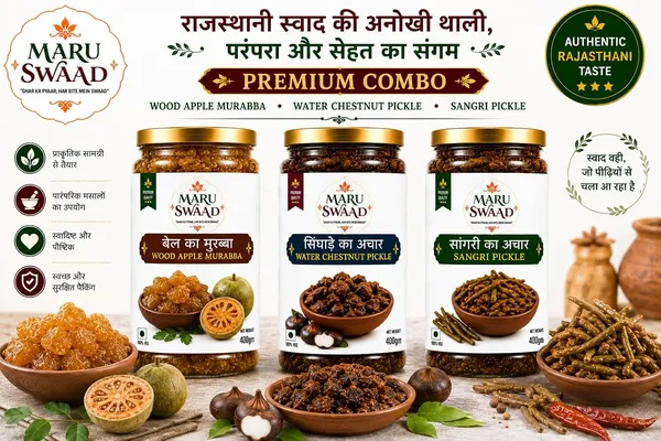 Maru_Swaad_Bail_Ka_Murabba_Sangri_Singade_Pickle_Combo_Pack_Of_3_400_Grams_Each