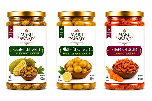Maru_Swaad_Kathal_Sweet_Lemon_Carrot_Pickle_Combo_Pack_Of_3_400_Grams_Each
