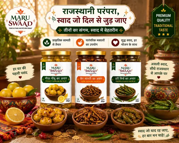 Maru_Swaad_Green_Chillies_Kair_Sweet_Lemon_Pickle_Combo_Pack_Of_3_400_Grams_Each