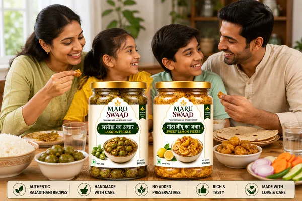 Maru_Swaad_Rajasthani_Lasoda_And_Sweet_Lemon_Pickle_Combo