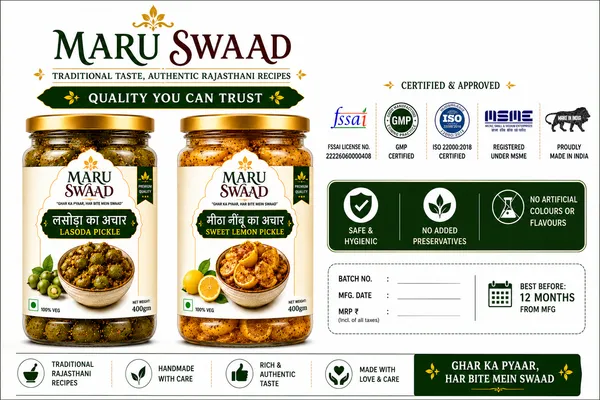 Maru_Swaad_Rajasthani_Lasoda_And_Sweet_Lemon_Pickle_Combo