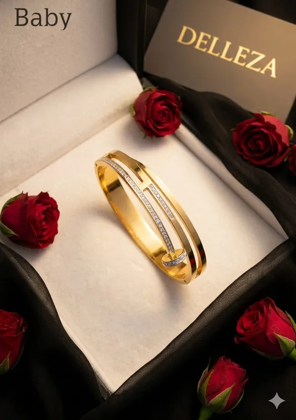 Gold-Tone_Stone_Accent_Bangle_for_Women