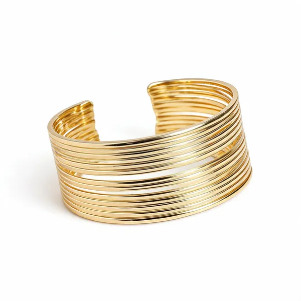 Gold_Stainless_Steel_Multilayer_Cuff_Bangle_For_Women_And_Gold_Stainless_Steel_Adjustable_Snake_Necklace_For_Women
