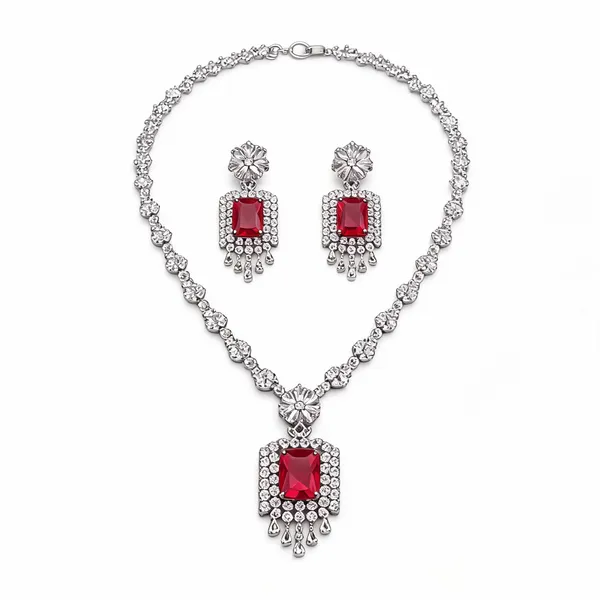 Red_Silver_Stainless_Steel_Stone_Necklace_And_Earring_Set_For_Women
