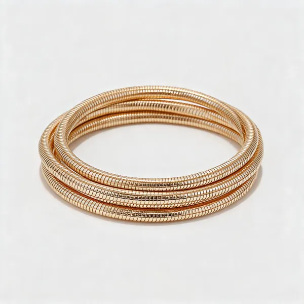 Gold_Stainless_Steel_5-Layer_Snake_Spiral_Bracelet_For_Women