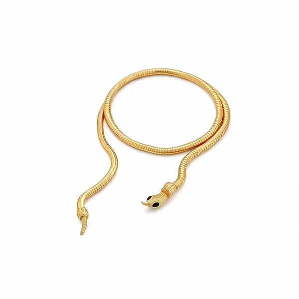 Gold_Stainless_Steel_Adjustable_Snake_Necklace_For_Women
