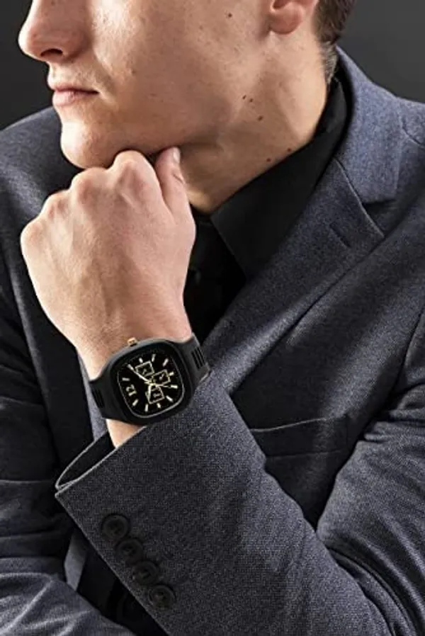 ZYVRA_Black_Faux_Leather_Analog_Watch_For_Unisex