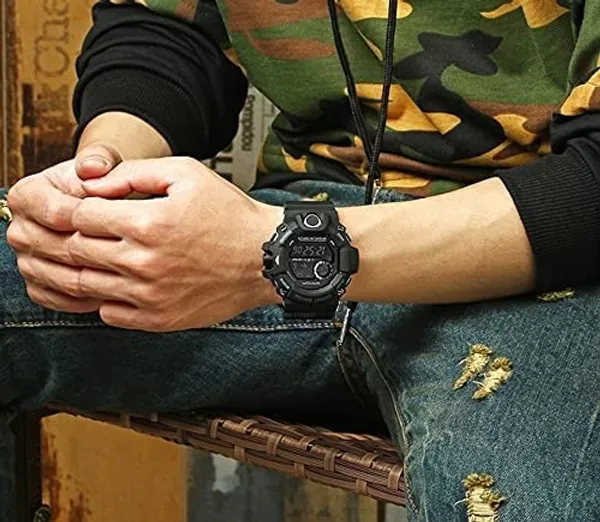 ZYVRA_Black_Faux_Leather_Digital_Watch_For_Unisex