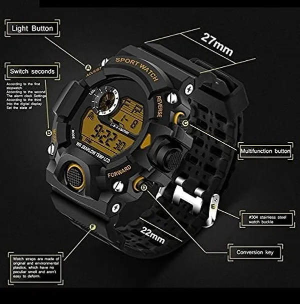 ZYVRA_Black_Faux_Leather_Digital_Watch_For_Unisex