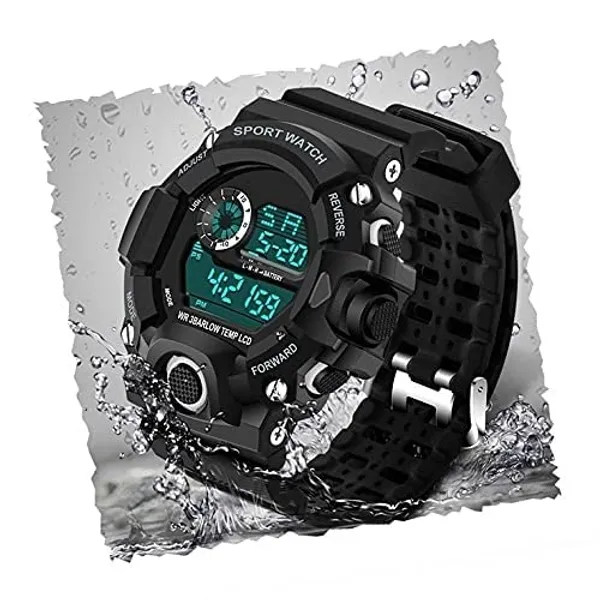 ZYVRA_Black_Faux_Leather_Digital_Watch_For_Unisex