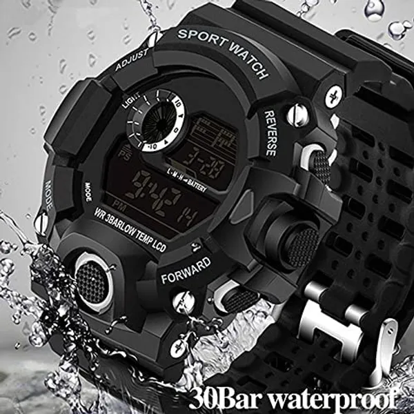ZYVRA_Black_Faux_Leather_Digital_Watch_For_Unisex