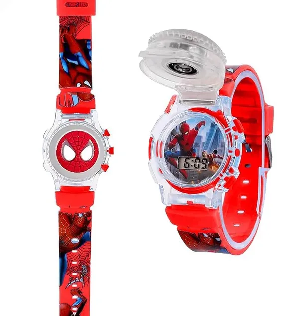 ZYVRA_Red_Faux_Leather_Digital_Watch_For_Unisex