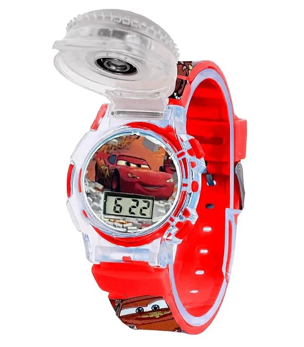 ZYVRA_Red_Faux_Leather_Digital_Watch_For_Unisex