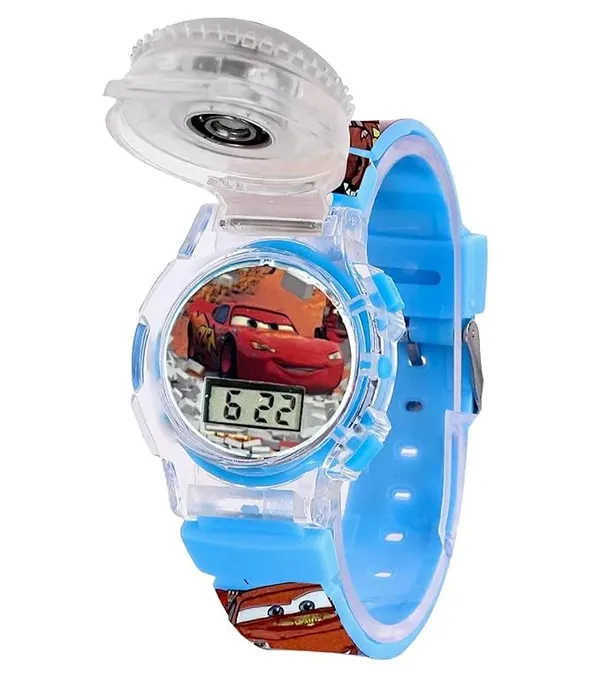 ZYVRA_Skyblue_Faux_Leather_Digital_Watch_For_Unisex