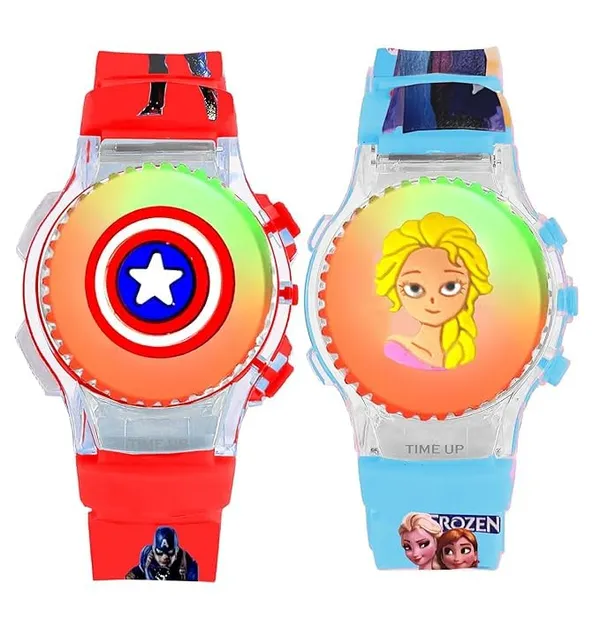 ZYVRA_Red-Blue_Faux_Leather_Analog_Watch_For_Unisex