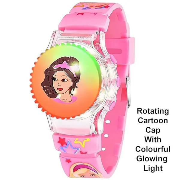 ZYVRA_Black_&_Pink_Faux_Leather_Digital_Watch_For_Unisex
