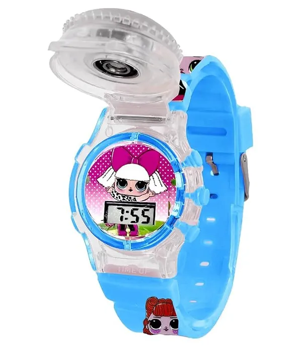 ZYVRA_Red_&_Blue_Faux_Leather_Digital_Watch_For_Unisex