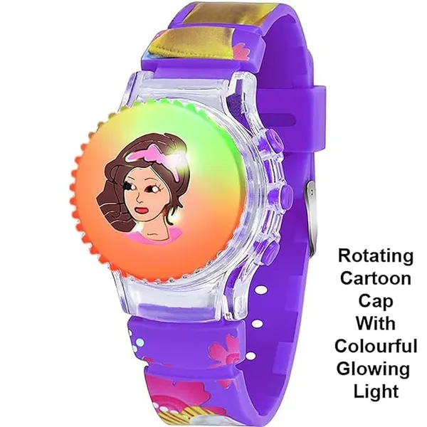 ZYVRA_Black-Purple_Faux_Leather_Digital_Watch_For_Unisex