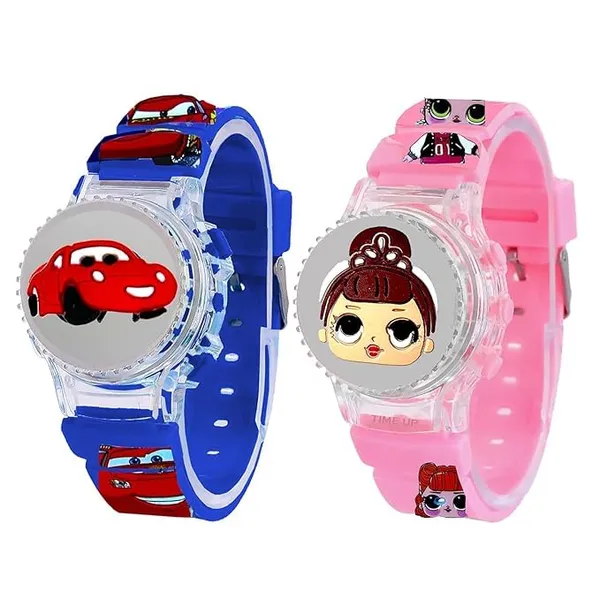 ZYVRA_Navyblue-Pink_Faux_Leather_Digital_Watch_For_Unisex