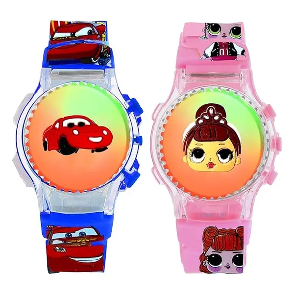 ZYVRA_Navyblue-Pink_Faux_Leather_Digital_Watch_For_Unisex