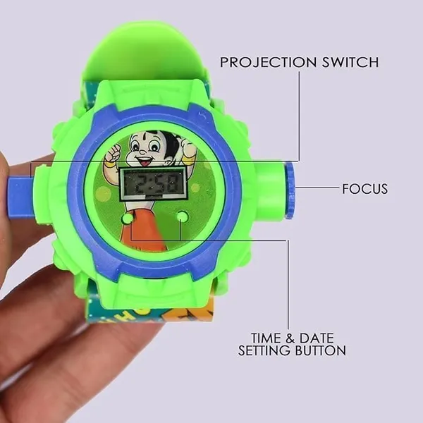 ZYVRA_Green_Faux_Leather_Digital_Watch_For_Unisex