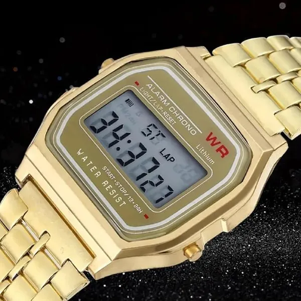 ZYVRA_White-Gold_Faux_Leather_Digital_Watch_For_Unisex