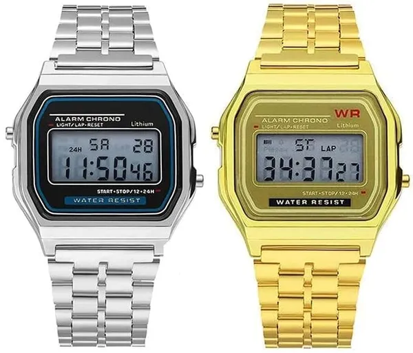 ZYVRA_White-Gold_Faux_Leather_Digital_Watch_For_Unisex