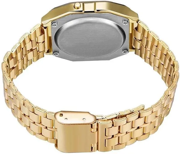 ZYVRA_White-Gold_Faux_Leather_Digital_Watch_For_Unisex