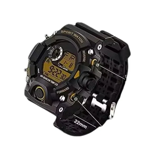ZYVRA_Black_Faux_Leather_Digital_Watch_For_Unisex