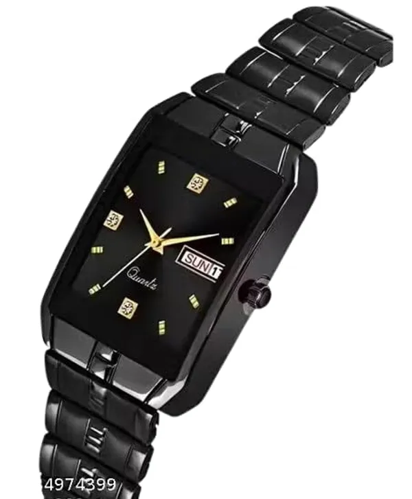 ZYVRA_Black_Faux_Leather_Analog_Watch_For_Unisex