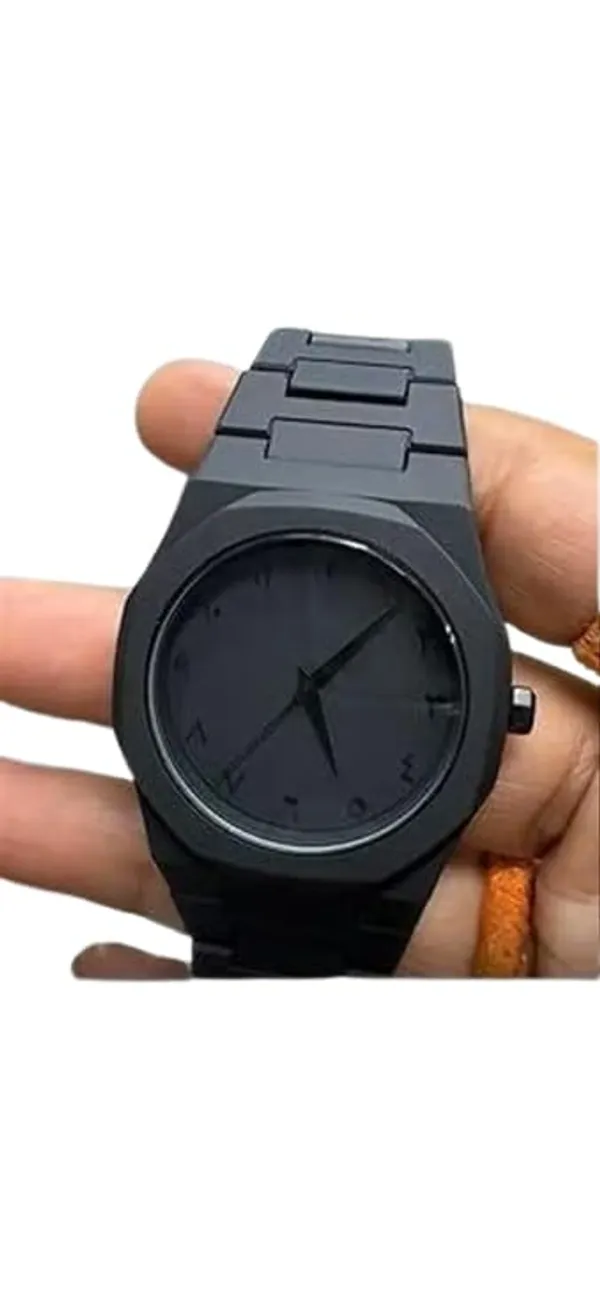 ZYVRA_Black_Faux_Leather_Analog_Watch_For_Unisex