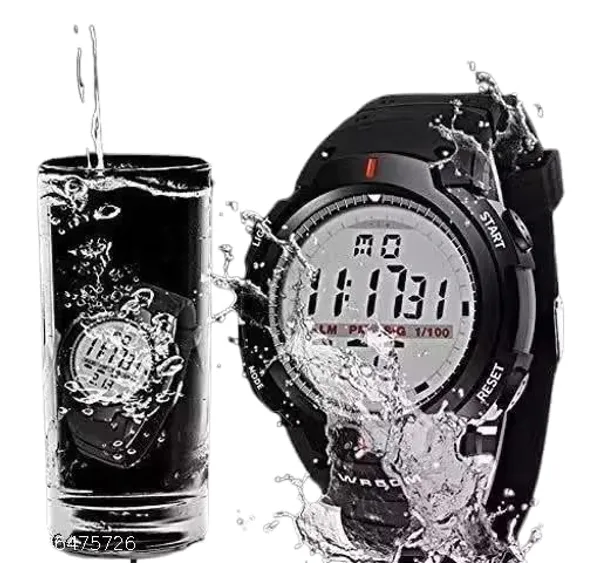 ZYVRA_Black_Faux_Leather_Digital_Watch_For_Unisex