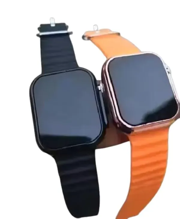 ZYVRA_Black-Orange_Faux_Leather_Digital_Watch_For_Unisex
