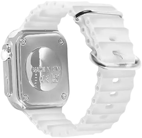 ZYVRA_White_&_orange_Faux_Leather_Digital_Watch_For_Unisex