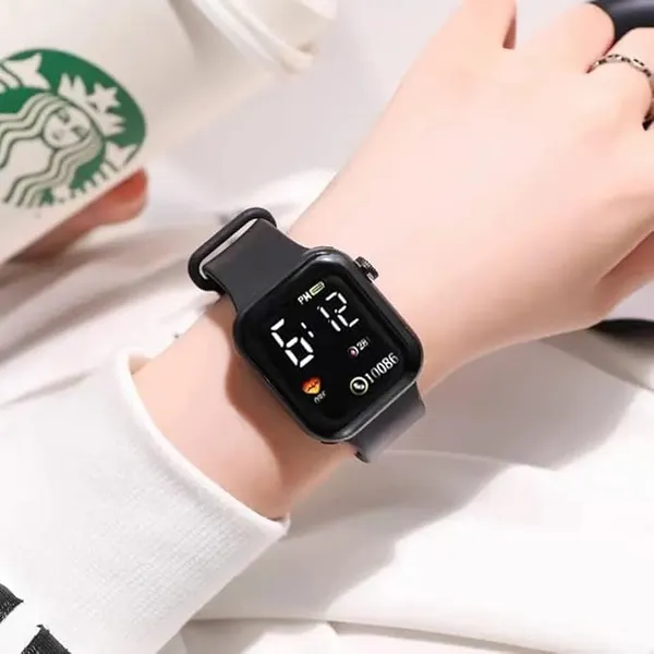ZYVRA_Grey,_Black_&_Piink_Faux_Leather_Digital_Watch_For_Unisex